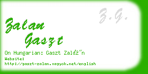 zalan gaszt business card